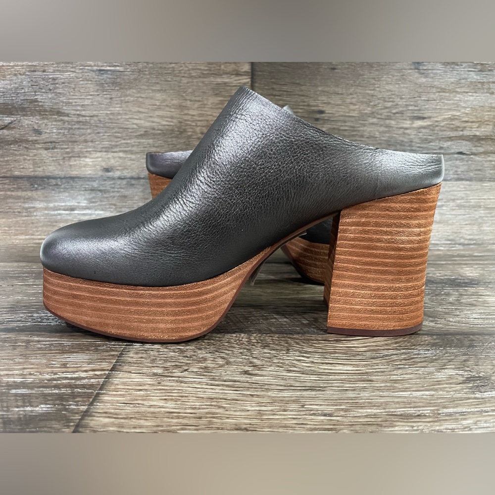 KORK-EASE women's veronica clog shoes platform mule in silver NWOB SZ 10 - Picture 9 of 12